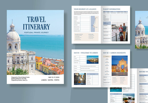 Travel Agency Client Itinerary Template