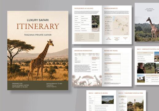 Luxury Travel Itinerary Template