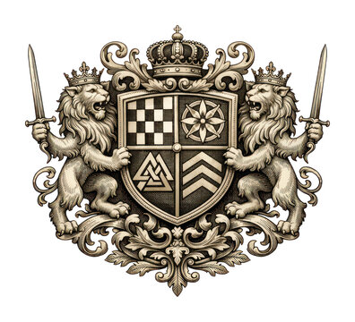 PNG Regal heraldic emblem illustration
