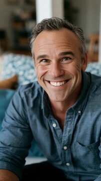 Middle aged man reviewing documents with worried expression at home for financial article background and editorial banner design