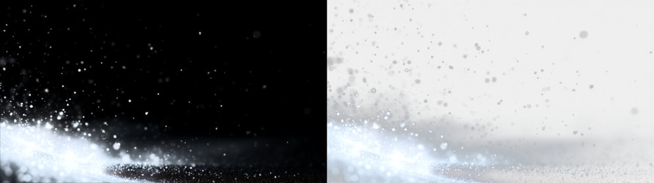Png heavy snowfall, snowflakes in different shapes and forms. Snow flakes, snow background. Falling Christmas. Stock royalty free