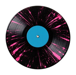 Obraz na płótnie Canvas PNG Colorful vinyl record art