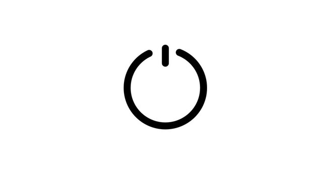 Power Switch on or off icon background animation.power on off icon