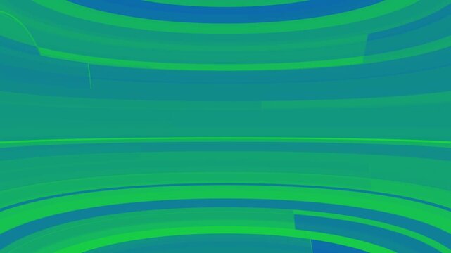 Abstract Wave glowing neon aqua reen swirling circular motion and radiant blue rings featuring futuristic, technology, international news background animation. Digital world news cyan background	