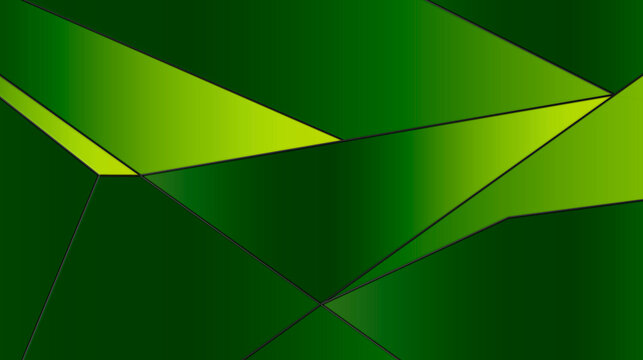 Fondo abstracto geom&eacute;trico con tri&aacute;ngulos verdes y l&iacute;neas oscuras