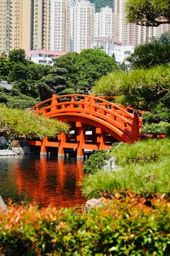 red bridge in chi lin nunnery