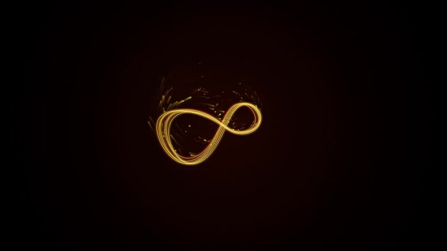 Neon Green Quantum Infinity Loop Plasma Ribbon Sci-Fi Motion Graphic
