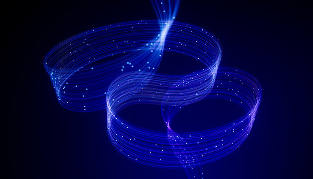 3D Neon Energy Wave Motion