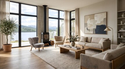 Fototapeta premium living room interior
