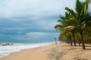 Fototapeta premium Untouched tropical beach in Kerala, India