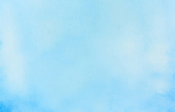Turquoise color hand drawn frame illustration. Grunge effect light sky blue shades watercolor background. watercolor blue sky background. watercolor background with clouds. Abstract blue and white.