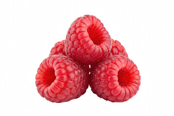 Fresh Ripe Red Raspberries Stacked Together © Tania