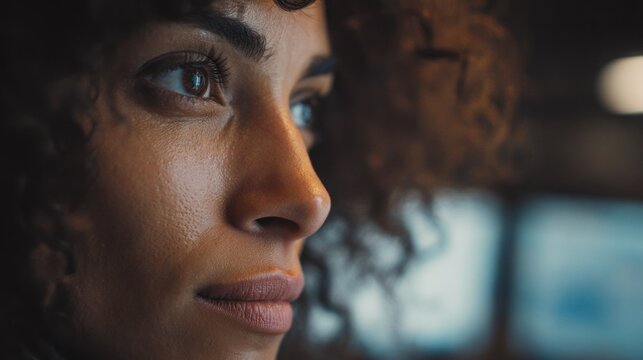 Womans portrait with transparent background