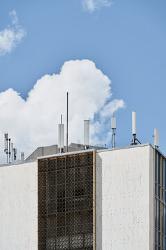 Rooftop Antennas and Clouds