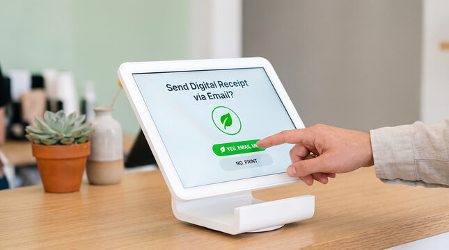 Contactless Credit Card Payment and Interactive Self-Ordering Kiosk Terminal at Modern Storre