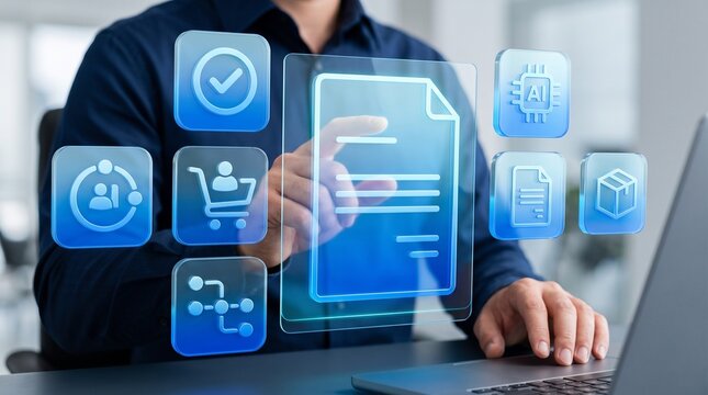 Purchase Order Management Platform with Holographic Procurement Workflow, Supplier Collaboration, Digital Purchasing Automation and Enterprise Business Process Technology