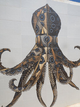 Murales en Djerbahood, Isla de Djerba, T&uacute;nez, &Aacute;frica