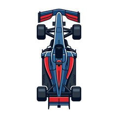 Fototapeta premium Formula One Racing Car Top View