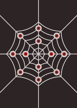 Poster with spiderweb and eyes