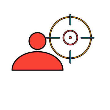 Target Audience. Customer focus and user targeting icon for business and marketing strategy.