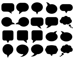 Fototapeta premium Collection of Speech Bubbles and Thought Clouds Icons