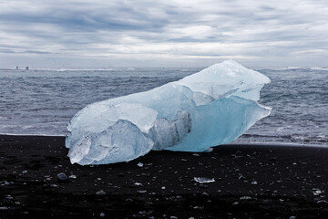 Majestic Blue Iceberg on Diamond Beach in Iceland © MarekLuthardt