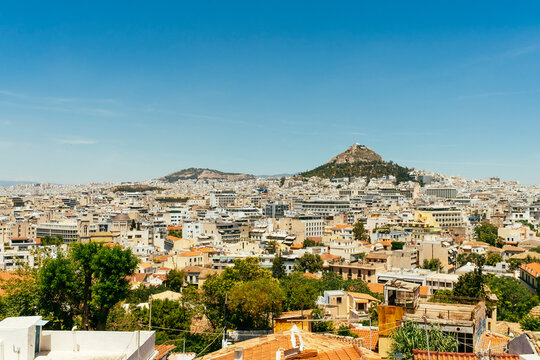 Athens City and Lycabettus Hill