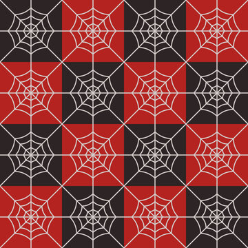 Seamless pattern with spiderweb