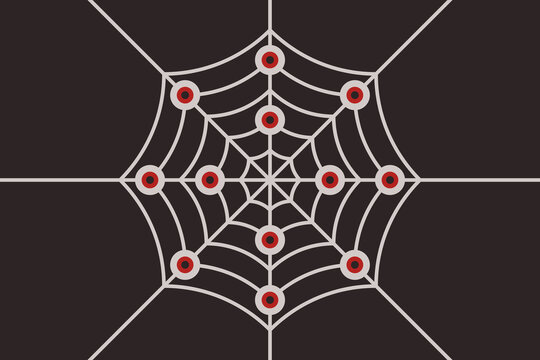 Spiderweb with eyes