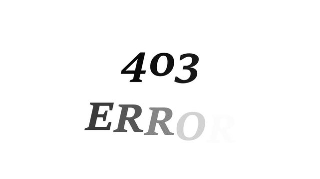 403 error glitch digital screen Suitable for website error pages or technology related designs.4k animation with alpha channel on transparent background 