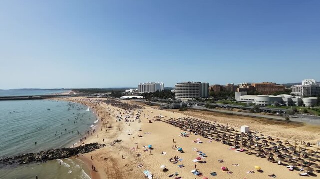 beach Vilamoura drone footage praia de