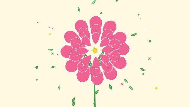 animated video of moving footage of adorable flowers