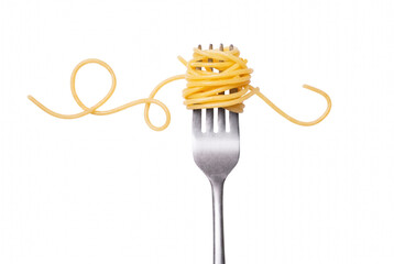 Spaghetti Swirled on a Silver Fork