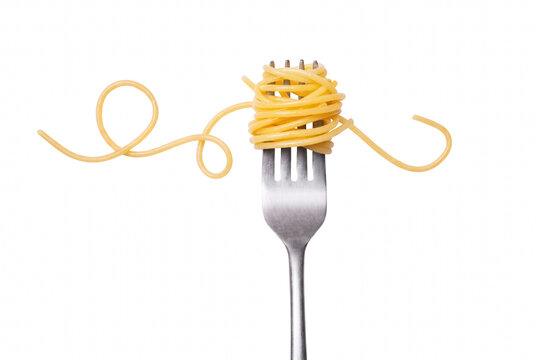 Spaghetti Swirled on a Silver Fork