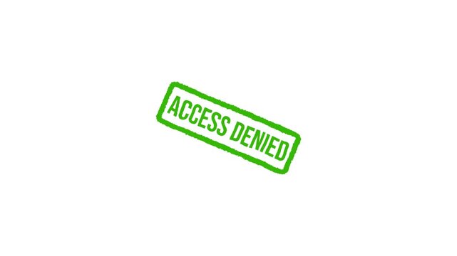 Access Denied Stamp. Red Text Rubber Stamp Ink animation