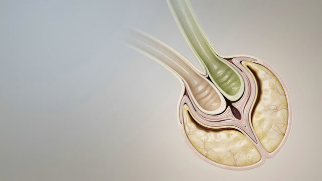 Detailed anatomical illustration of human elbow joint showing bones muscles and tendons in cross section