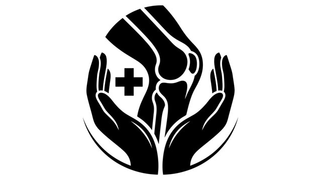 Black hands holding plus medical sign symbol icon isolated on white background vector illustration for healthcare concept