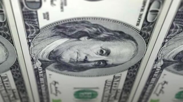 dollar printing banknote sheet perspective