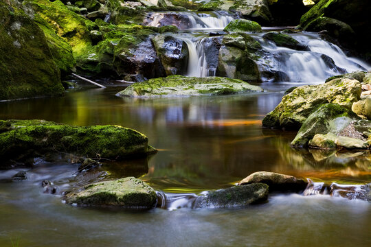 Germany, Bavarian Forest, Steinklamm, Waterfall