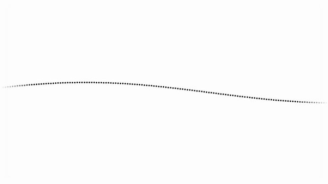 Single thin wavy black line brush stroke hand drawn sketch element on white background