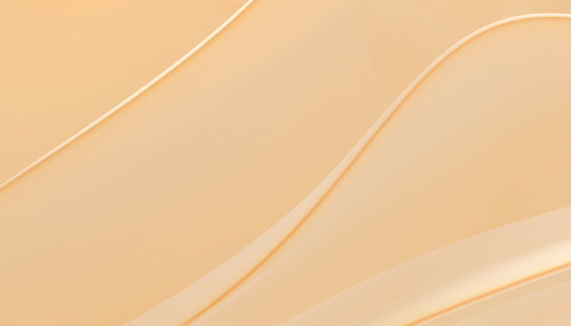 Abstract curved surface displays soft shadows on a beige background