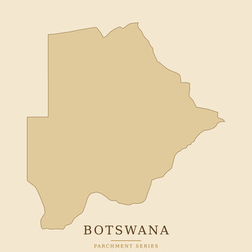 Botswana map silhouette against a light beige background a geographical representation of the african nation africa geography national boundary political landform