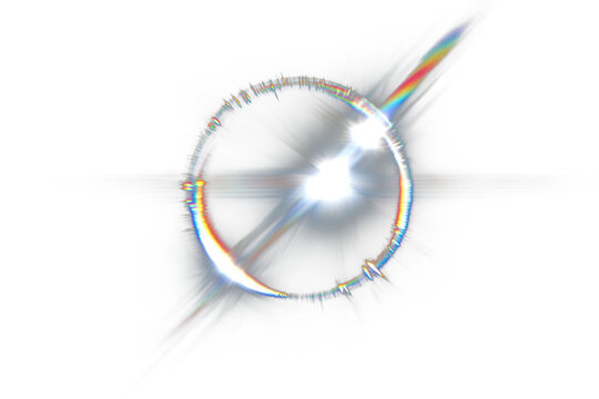 PNG Celestial eclipse with radiant spectrum