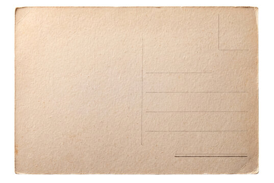 Vintage Aged Postcard Reverse Side with Dotted Lines