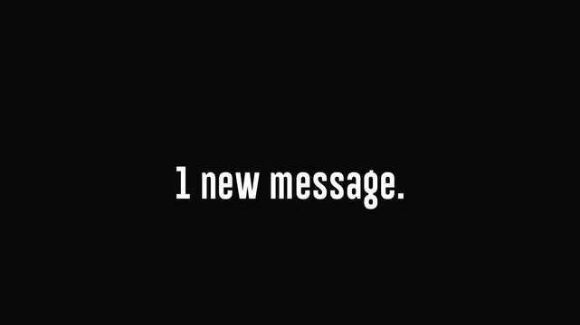 1 new message. Inbox 4K video