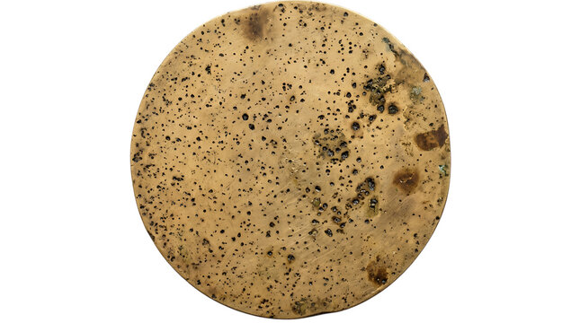 A single round crispy papadum cracker with black pepper seasoning