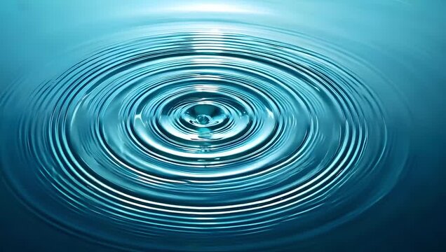 Water Ripples / Caustics - Abstract Water Ripples Caustics - Gentle Concentric Wave Patterns - Turquoise and Aquamarine