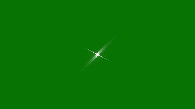 Abstract optical lens flare flash featuring white light burst, glowing star rays and flickering sparkle pulse element for high end video editors 4k