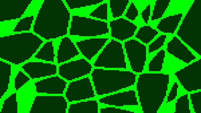 Pixelated Green Voronoi Pattern: Digital Geometric Abstraction