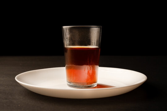 Glass of lemon tea